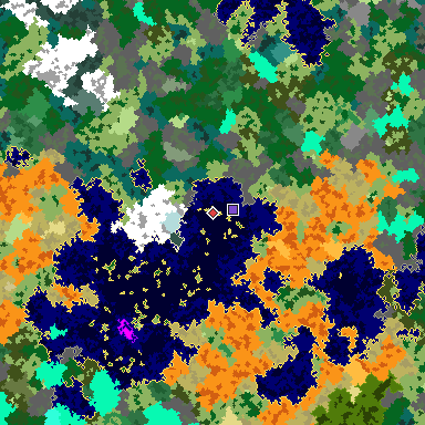 Map of Minecraft seed -7965776582995526363 around spawn