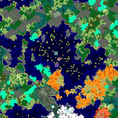 Map of Minecraft seed 5234787627893801812 around spawn