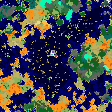 Map of Minecraft seed -7181010777007573991 around spawn