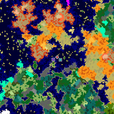Map of Minecraft seed 19313783581842538 around spawn