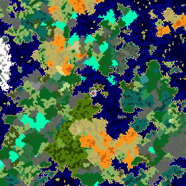 Map of Minecraft seed -6746261802758608851 around spawn