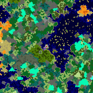 Map of Minecraft seed -5919674869756408150 around spawn