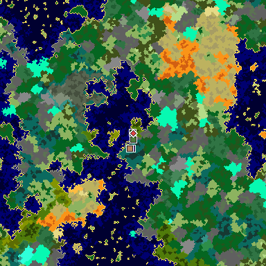 Map of Minecraft seed 2882858870522364110 around spawn