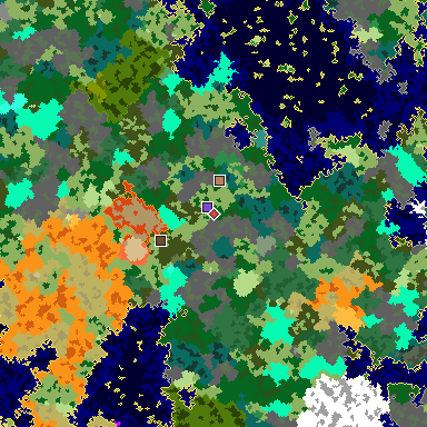 Map of Minecraft seed 7000284323529451653 around spawn