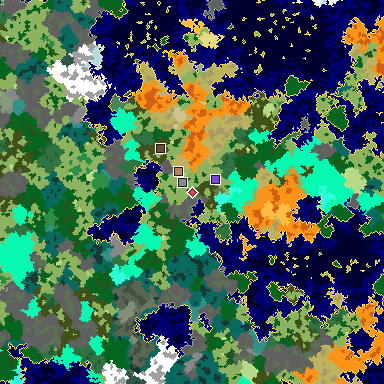 Map of Minecraft seed -3022325056635221936 around spawn