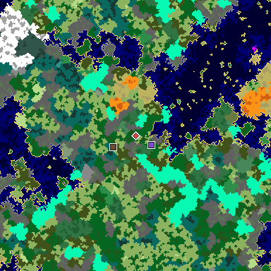 Map of Minecraft seed -9198546772978416740 around spawn