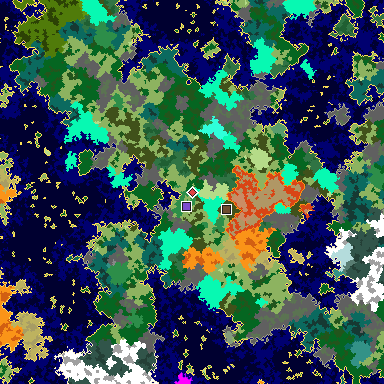 Map of Minecraft seed -4884675071412945653 around spawn