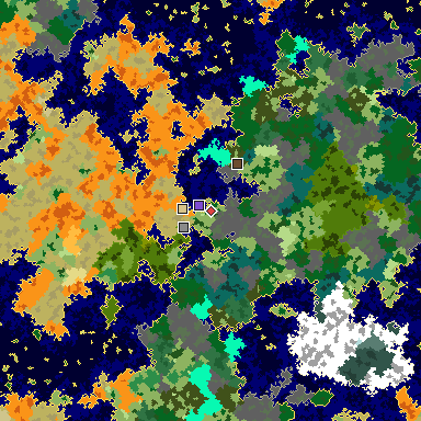 Map of Minecraft seed 8163408027507220314 around spawn