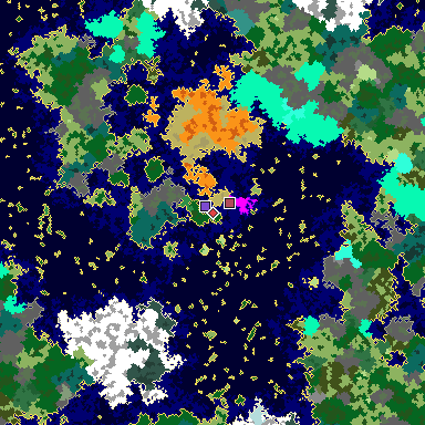 Map of Minecraft seed 2229192165793240720 around spawn