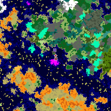 Map of Minecraft seed 8981080630886322865 around spawn
