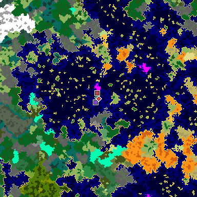 Map of Minecraft seed -1712831523145608831 around spawn