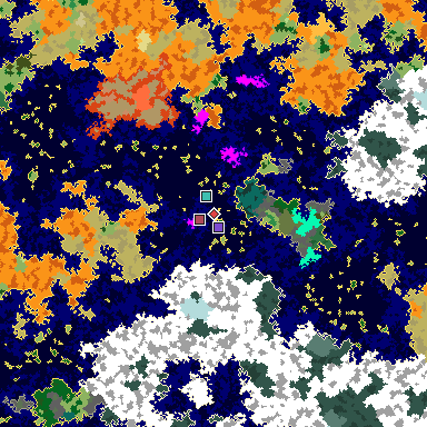 Map of Minecraft seed -4937945889359966873 around spawn