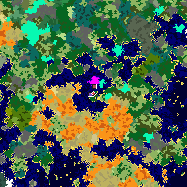 Map of Minecraft seed -6683297212376260478 around spawn