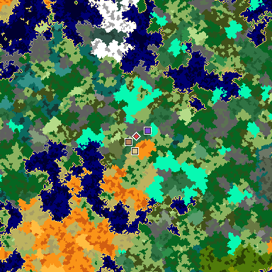 Map of Minecraft seed -5219206384977502788 around spawn