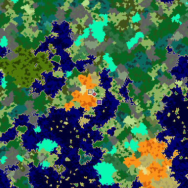 Map of Minecraft seed 2747923860002454994 around spawn