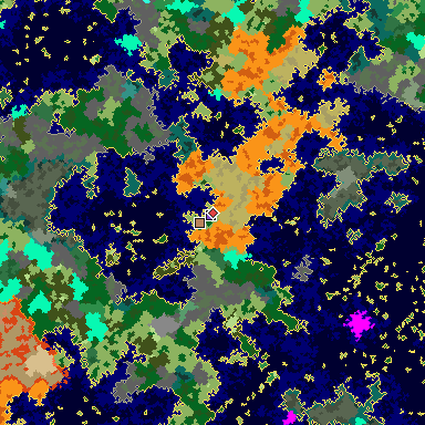 Map of Minecraft seed 1252449479970640366 around spawn