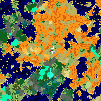 Map of Minecraft seed -2524766456401733276 around spawn