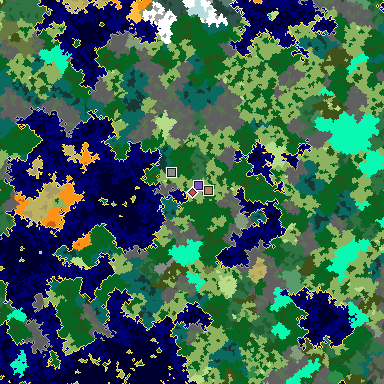 Map of Minecraft seed -7884326885839451473 around spawn