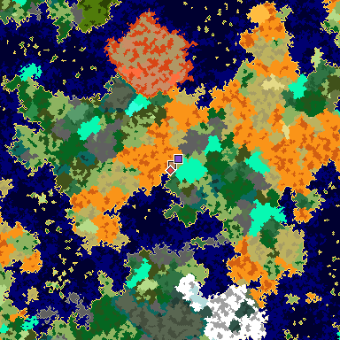 Map of Minecraft seed 3576969302739310263 around spawn