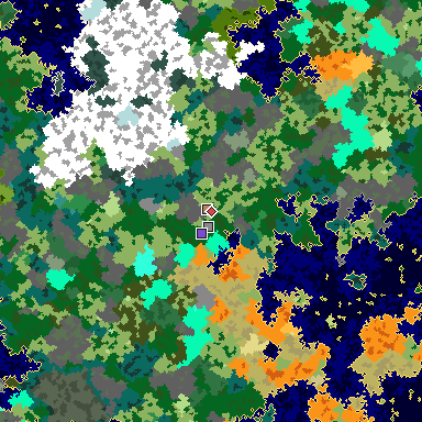 Map of Minecraft seed -2776376529552001924 around spawn