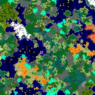 Map of Minecraft seed 6297726932902241106 around spawn