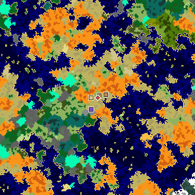 Map of Minecraft seed 4471342959360055938 around spawn