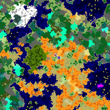 Map of Minecraft seed -2806985190059690517 around spawn