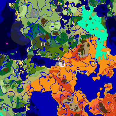Predicted biome map of Java 1.18 seed 4746717832823992556 around estimated spawn