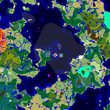 Map of Minecraft seed -7773041493710731111 around spawn