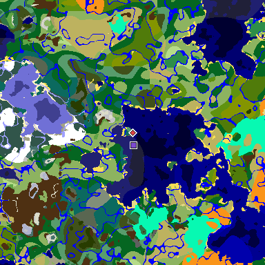 Map of Minecraft seed -8656523245502884448 around spawn