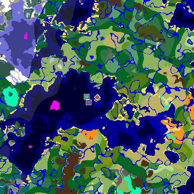 Map of Minecraft seed -6207381528103965613 around spawn