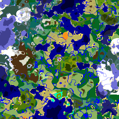 Map of Minecraft seed -7497114338565210757 around spawn