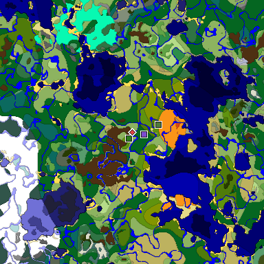 Predicted biome map of Java 1.18 seed 346622291304789488 around estimated spawn