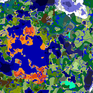 Map of Minecraft seed -7882849074964482405 around spawn