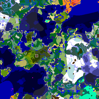 Map of Minecraft seed -4626118907374001675 around spawn