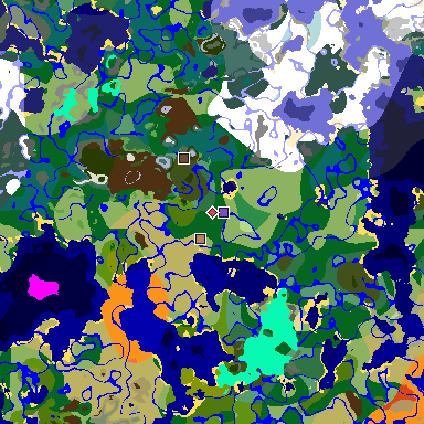 Map of Minecraft seed -7468469104084258072 around spawn