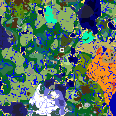 Map of Minecraft seed -4405936857056710813 around spawn