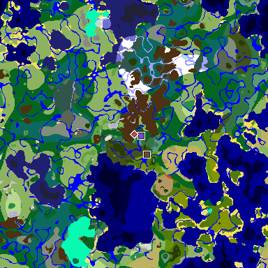 Map of Minecraft seed 1855152011656296323 around spawn