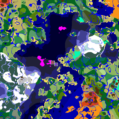Map of Minecraft seed 5983484569477835680 around spawn