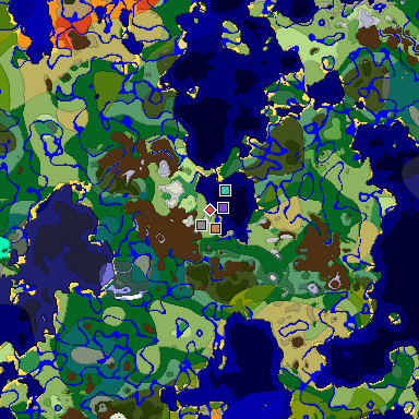 Predicted biome map of Java 1.18 seed 617392022666865087 around estimated spawn