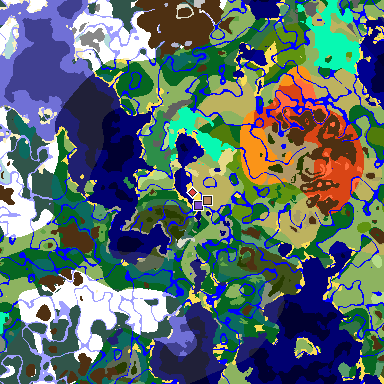 Map of Minecraft seed -1712764198038148210 around spawn