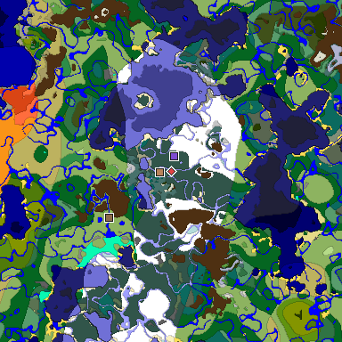 Predicted biome map of Java 1.18 seed 633560511878373680 around estimated spawn