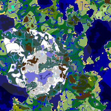 Map of Minecraft seed 6140963134154647622 around spawn