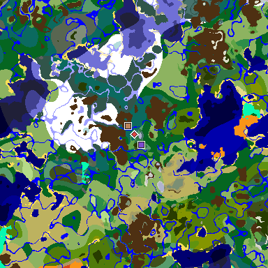 Map of Minecraft seed -4180034878743960197 around spawn