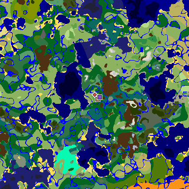 Map of Minecraft seed -8026520022206392157 around spawn