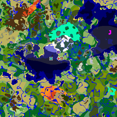 Map of Minecraft seed -4517817715594371455 around spawn