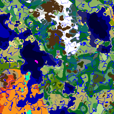 Map of Minecraft seed -6386973455777802447 around spawn