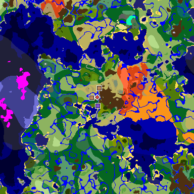 Map of Minecraft seed -4177177598061835480 around spawn