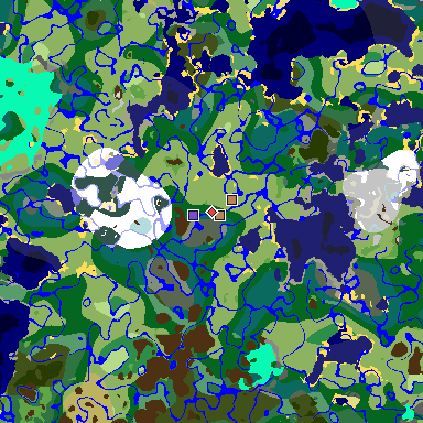 Map of Minecraft seed -3517274084459983533 around spawn