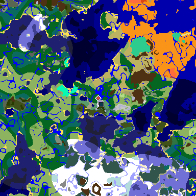 Map of Minecraft seed -5139295453582734556 around spawn